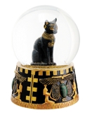 RE100 BOULE DE NEIGE CHAT BASTET 15 X 11 X 11 cm