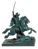 VERCINGETORIX RIDING A HORSE 16 X 9,5 X 17cm